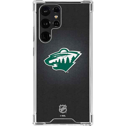 NHL Minnesota Wild Black Background Galaxy S24 Ultra Clear Case