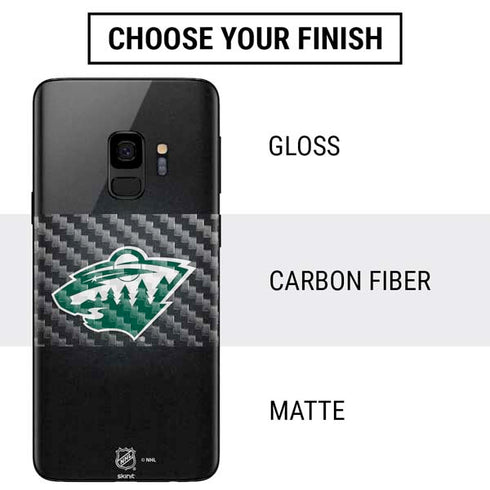 NHL Minnesota Wild Black Background Galaxy S9 Skin