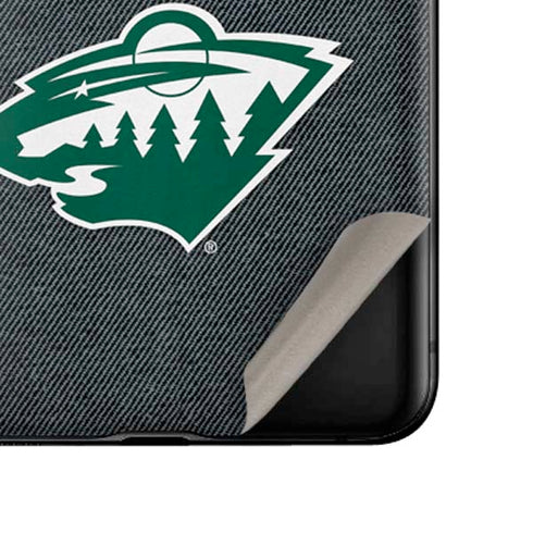 NHL Minnesota Wild Black Background Galaxy Z Flip Skin