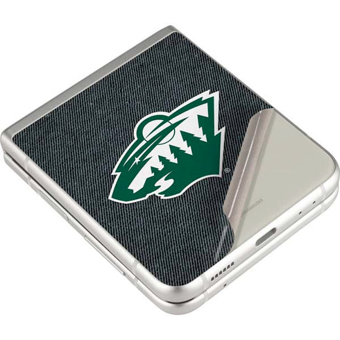 NHL Minnesota Wild Black Background Galaxy Z Flip3 5G Skin