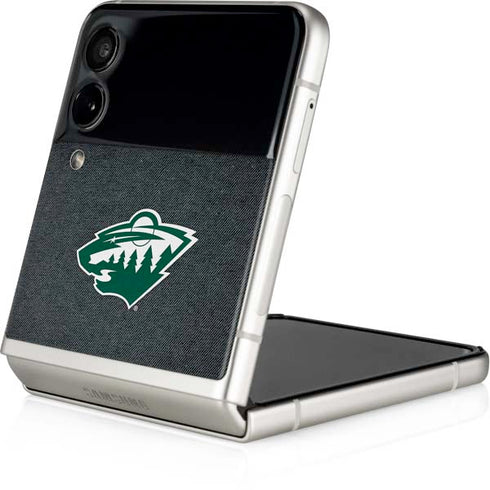 NHL Minnesota Wild Black Background Galaxy Z Flip3 5G Skin