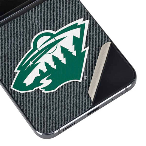NHL Minnesota Wild Black Background Galaxy Z Flip5 5G Skin