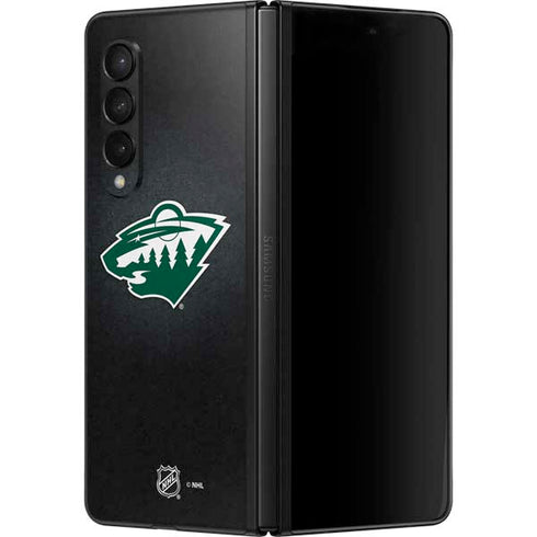 NHL Minnesota Wild Black Background Galaxy Z Fold3 5G Skin