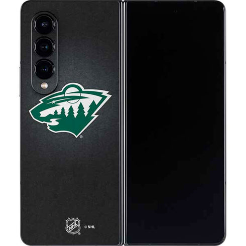 NHL Minnesota Wild Black Background Galaxy Z Fold4 5G Skin