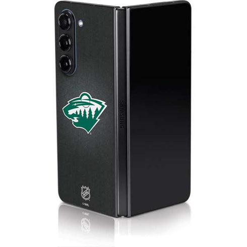 NHL Minnesota Wild Black Background Galaxy Z Fold5 5G Skin