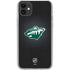 NHL Minnesota Wild Black Background iPhone 11 Clear Case
