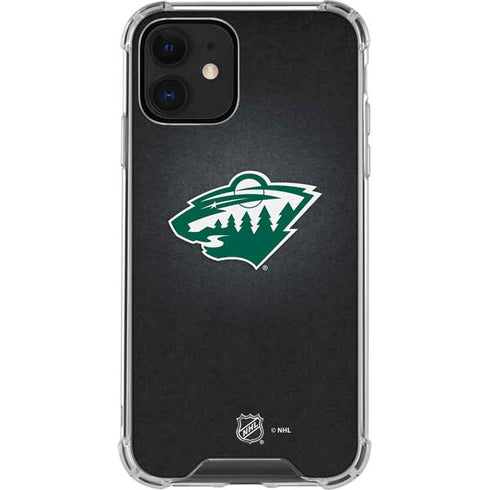 NHL Minnesota Wild Black Background iPhone 12 Clear Case