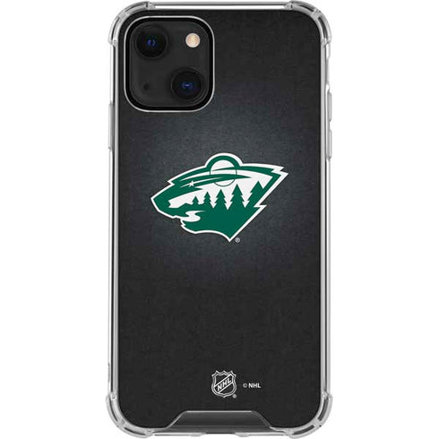 NHL Minnesota Wild Black Background iPhone 13 Clear Case