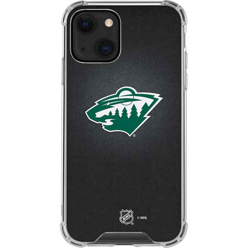 NHL Minnesota Wild Black Background iPhone 13 Mini Clear Case