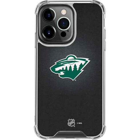 NHL Minnesota Wild Black Background iPhone 13 Pro Clear Case