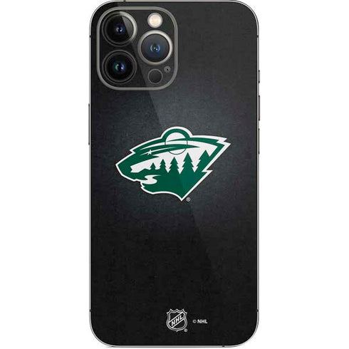 NHL Minnesota Wild Black Background iPhone 13 Pro Max Skin