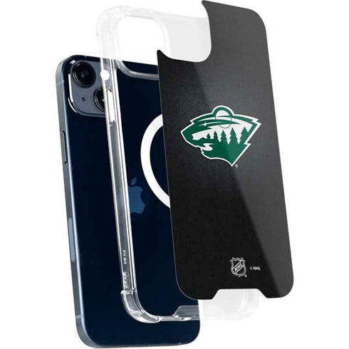 NHL Minnesota Wild Black Background iPhone 15 Plus MagSafe Case