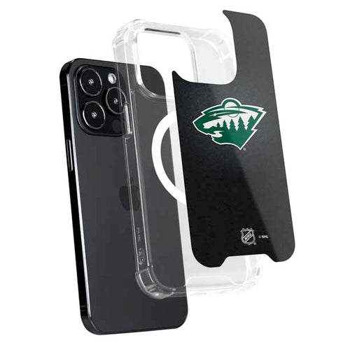 NHL Minnesota Wild Black Background iPhone 15 Pro Max MagSafe Case