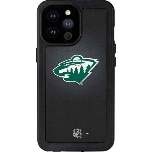 NHL Minnesota Wild Black Background iPhone 14 Pro Max Waterproof Case