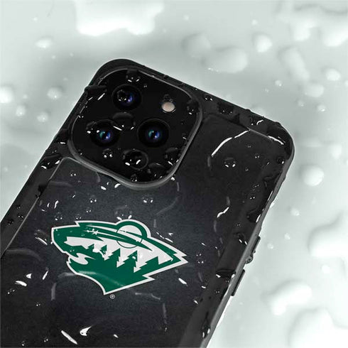 NHL Minnesota Wild Black Background iPhone 14 Pro Max Waterproof Case