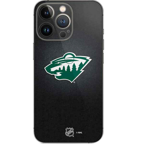 NHL Minnesota Wild Black Background iPhone 14 Pro Skin