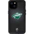 NHL Minnesota Wild Black Background iPhone 15 Plus Waterproof Case