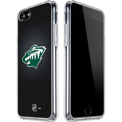 NHL Minnesota Wild Black Background iPhone SE (2nd & 3rd Gen) Clear Case