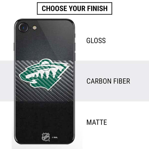 NHL Minnesota Wild Black Background iPhone SE (2nd & 3rd Gen) Skin