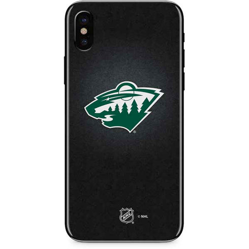 NHL Minnesota Wild Black Background iPhone X Skin