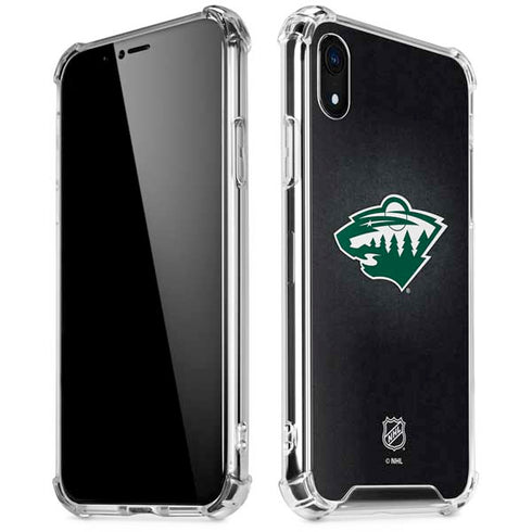 NHL Minnesota Wild Black Background iPhone XR Clear Case