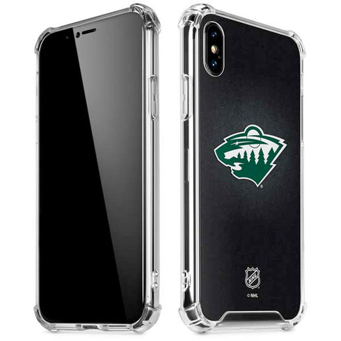 NHL Minnesota Wild Black Background iPhone XS Max Clear Case