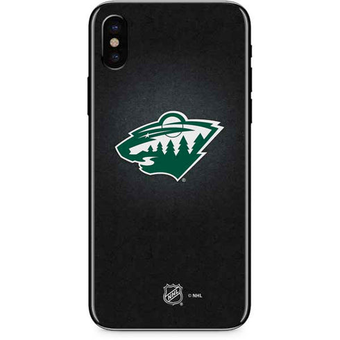 NHL Minnesota Wild Black Background iPhone XS Skin