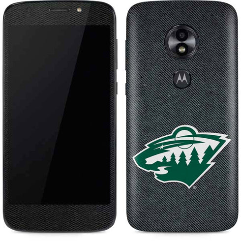 NHL Minnesota Wild Black Background Moto E5 Play Skin