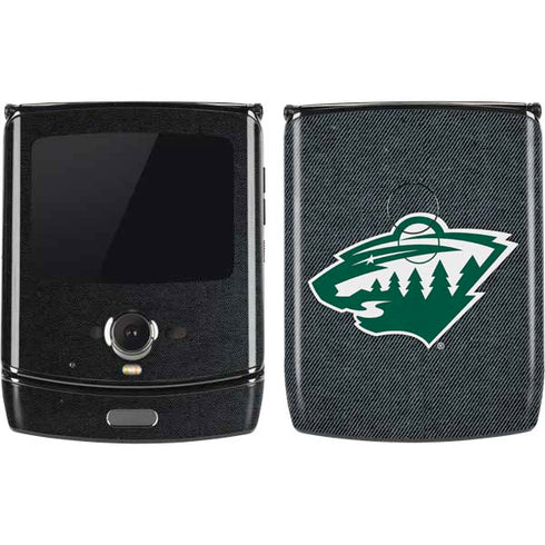NHL Minnesota Wild Black Background Motorola RAZR Skin