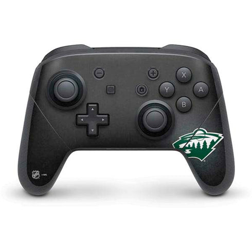 NHL Minnesota Wild Black Background Nintendo Switch Pro Controller Skin