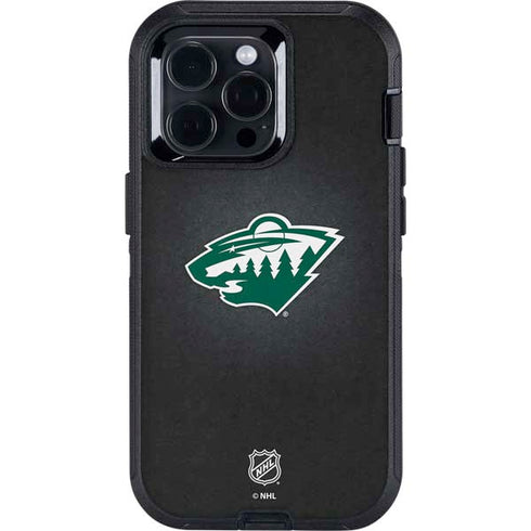 NHL Minnesota Wild Black Background Otterbox Defender iPhone Skin