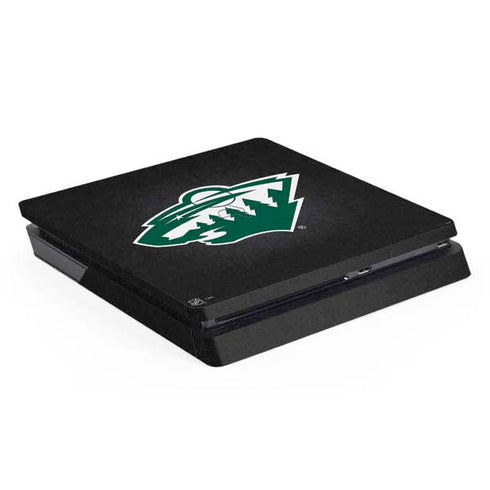 NHL Minnesota Wild Black Background PS4 Slim Skin