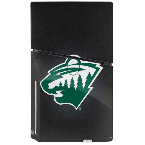NHL Minnesota Wild Black Background PS5 Slim Disk Bundle Skin