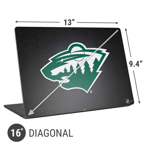 NHL Minnesota Wild Black Background Universal Laptop 16in (13 x 9.4in) Skin