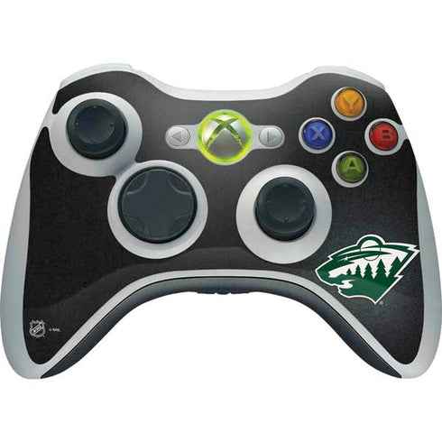 NHL Minnesota Wild Black Background Xbox 360 Wireless Controller Skin