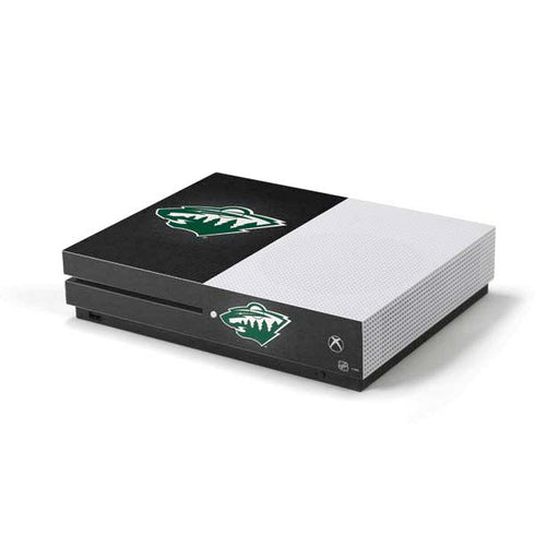 NHL Minnesota Wild Black Background Xbox One S Console Skin