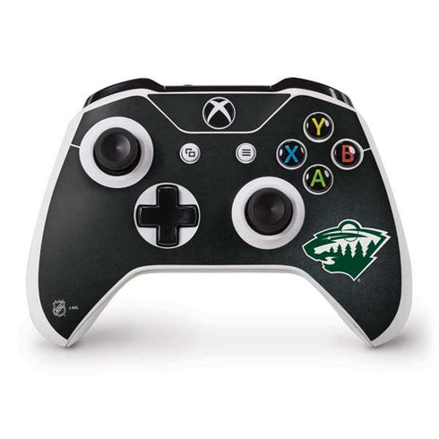 NHL Minnesota Wild Black Background Xbox One S Controller Skin