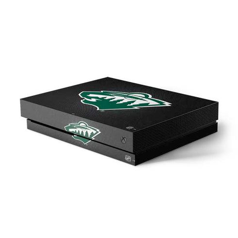 NHL Minnesota Wild Black Background Xbox One X Console Skin