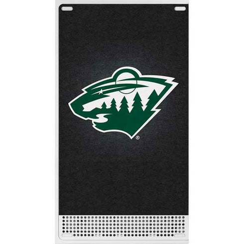 NHL Minnesota Wild Black Background Xbox Series S Console Skin