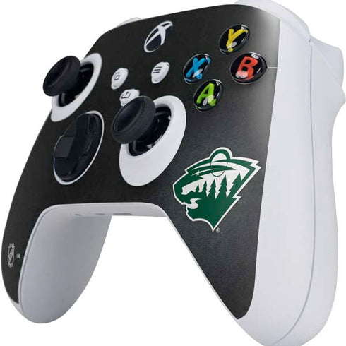 NHL Minnesota Wild Black Background Xbox Series S Controller Skin