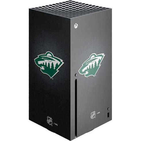 NHL Minnesota Wild Black Background Xbox Series X Console Skin