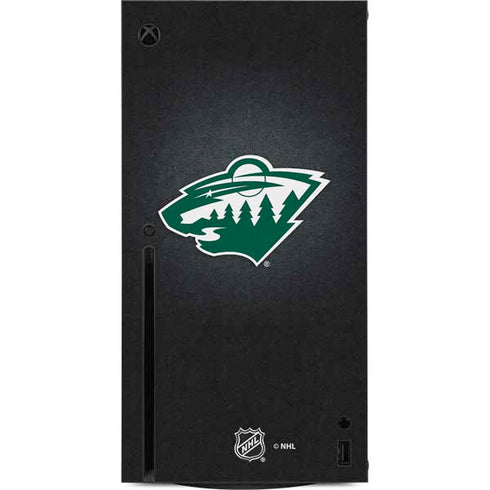 NHL Minnesota Wild Black Background Xbox Series X Console Skin