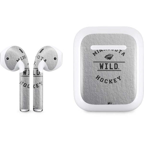 NHL Minnesota Wild Black Text Apple AirPods Skin