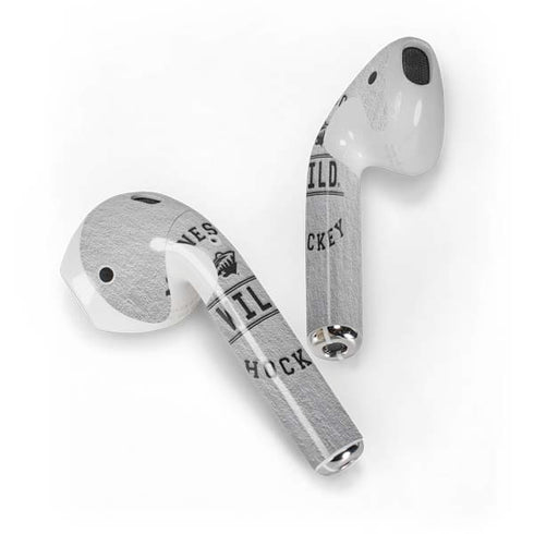 NHL Minnesota Wild Black Text Apple AirPods Skin
