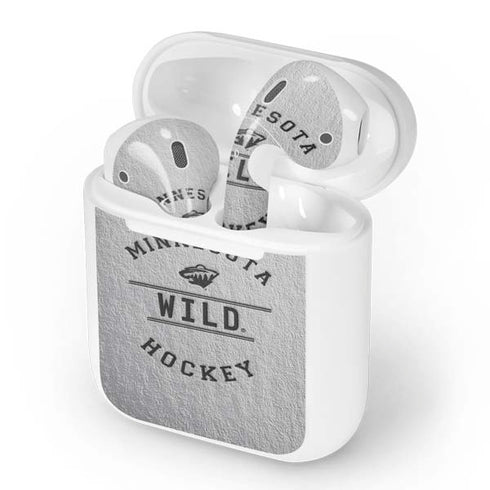 NHL Minnesota Wild Black Text Apple AirPods Skin