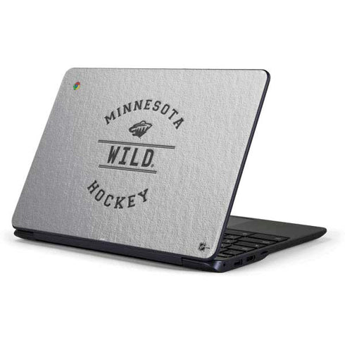 NHL Minnesota Wild Black Text Samsung Chromebook Skin