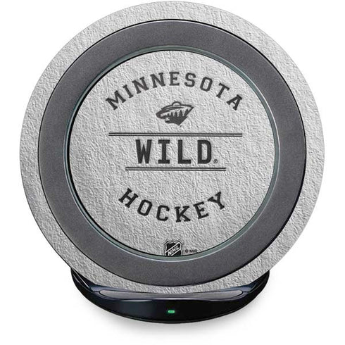 NHL Minnesota Wild Black Text Fast Charge Wireless Charging Stand Skin