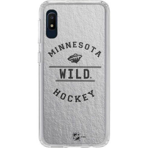 NHL Minnesota Wild Black Text Galaxy A10e Clear Case