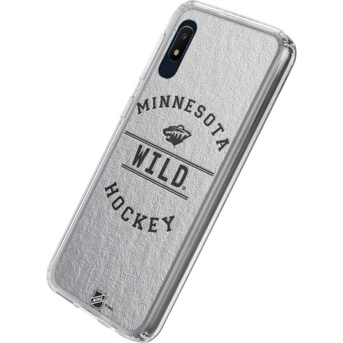 NHL Minnesota Wild Black Text Galaxy A10e Clear Case