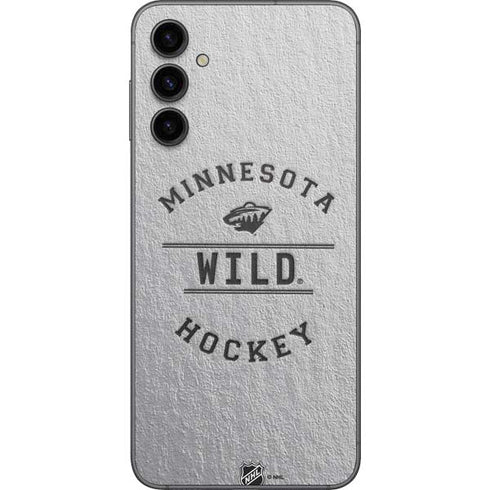 NHL Minnesota Wild Black Text Galaxy A14 5G Skin